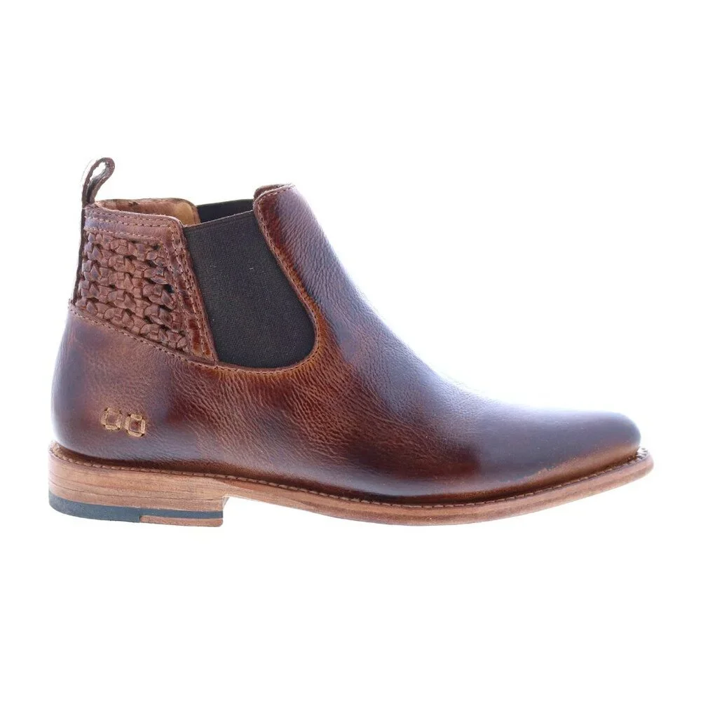 Bed Stu Rove Distressed Brown Leather Vintage Styling  Slip-On Bootie Size 7